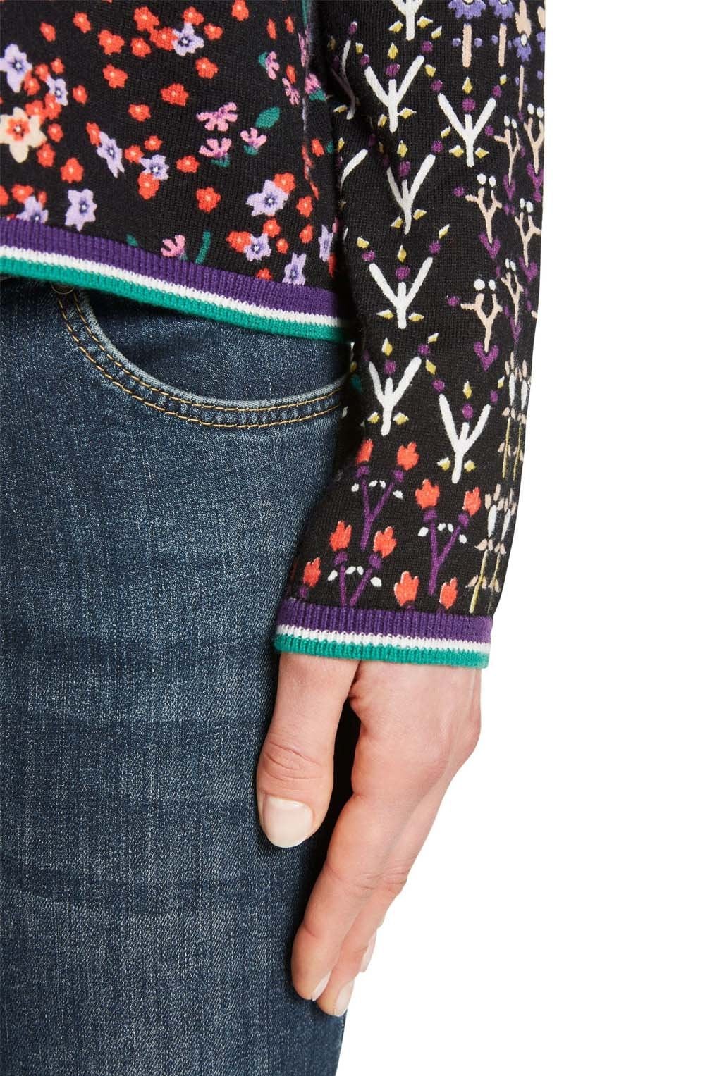 Floral Print Sweater