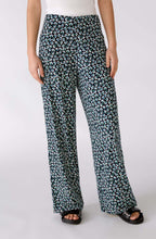 Floral Print Wide Leg Jersey Trousers