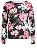 Floral & Stripe Sweater
