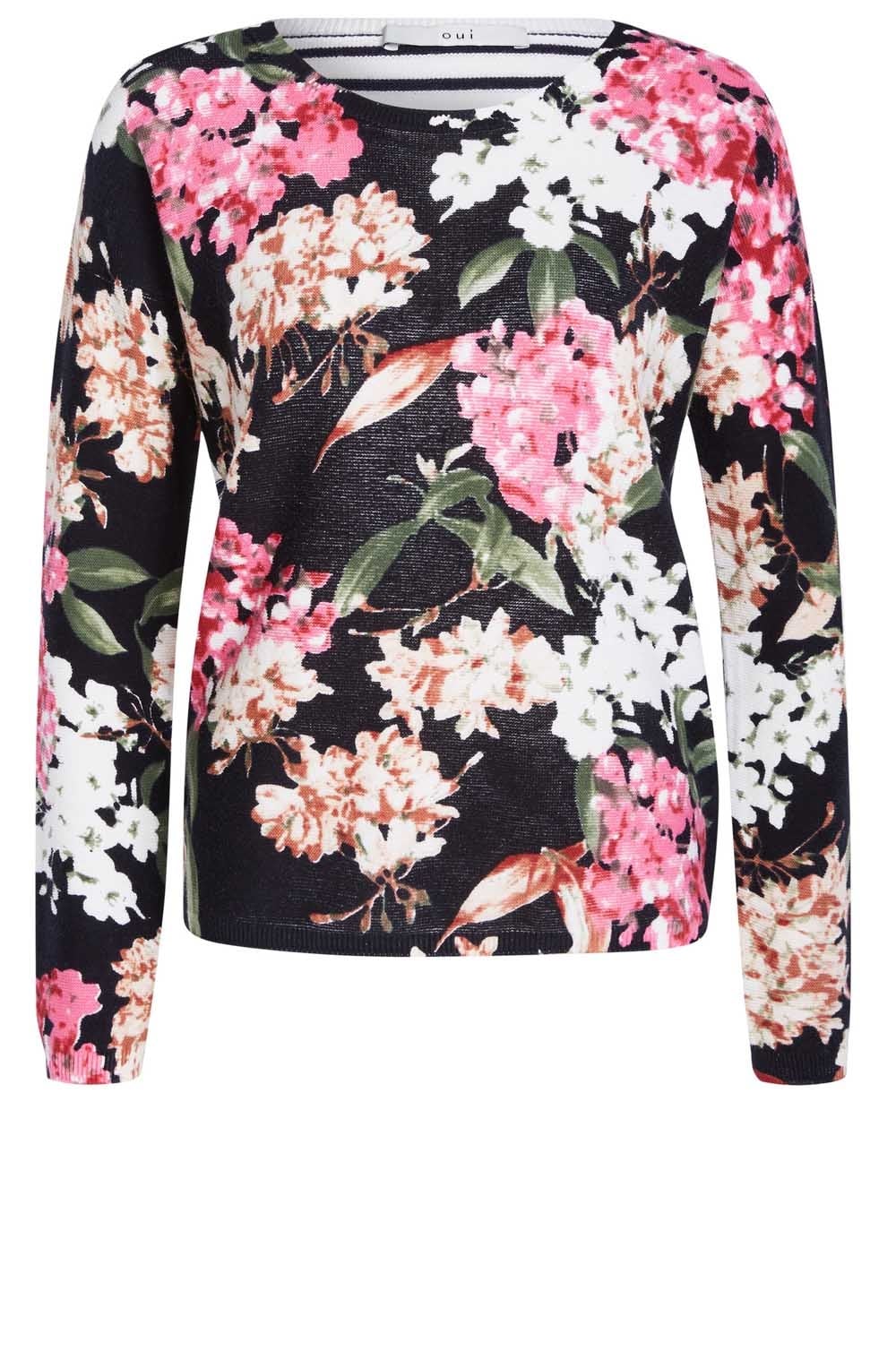 Floral & Stripe Sweater