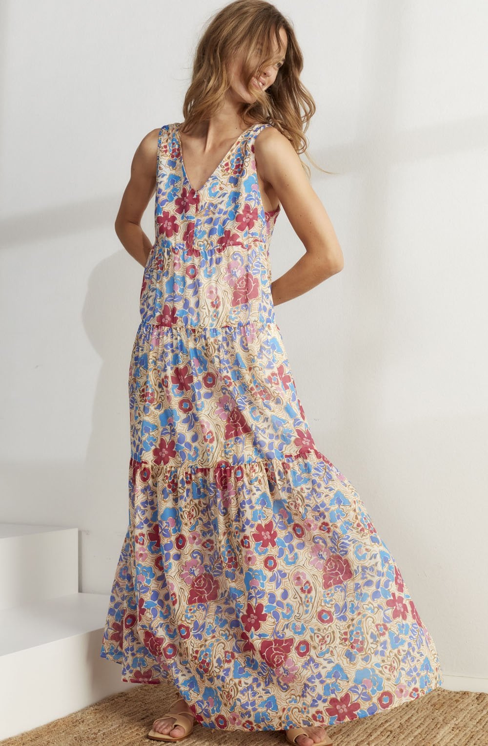 Floral Tiered Maxi Dress