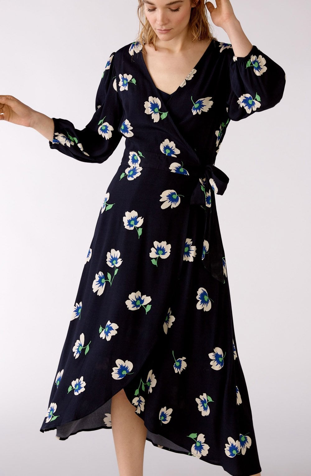 Flower Print Wrap Dress