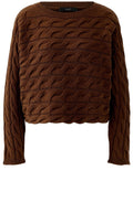 Fondue Fudge Cable Knit Boxy Jumper