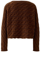 Fondue Fudge Cable Knit Boxy Jumper