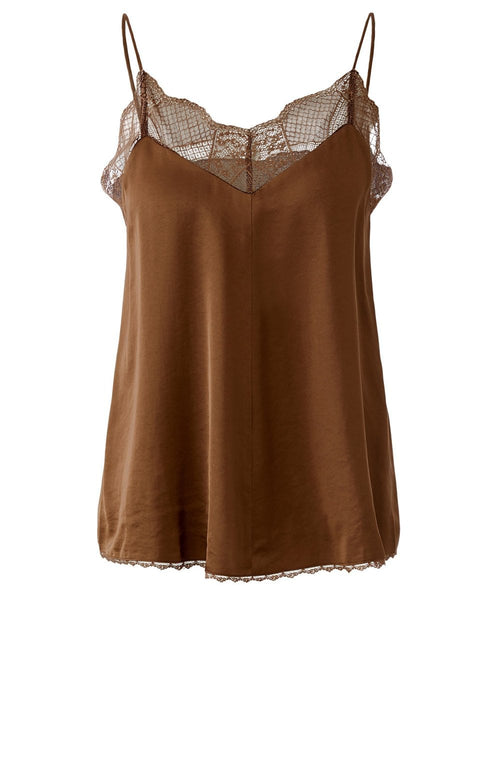 Fondue Fudge Lace and Satin Camisole