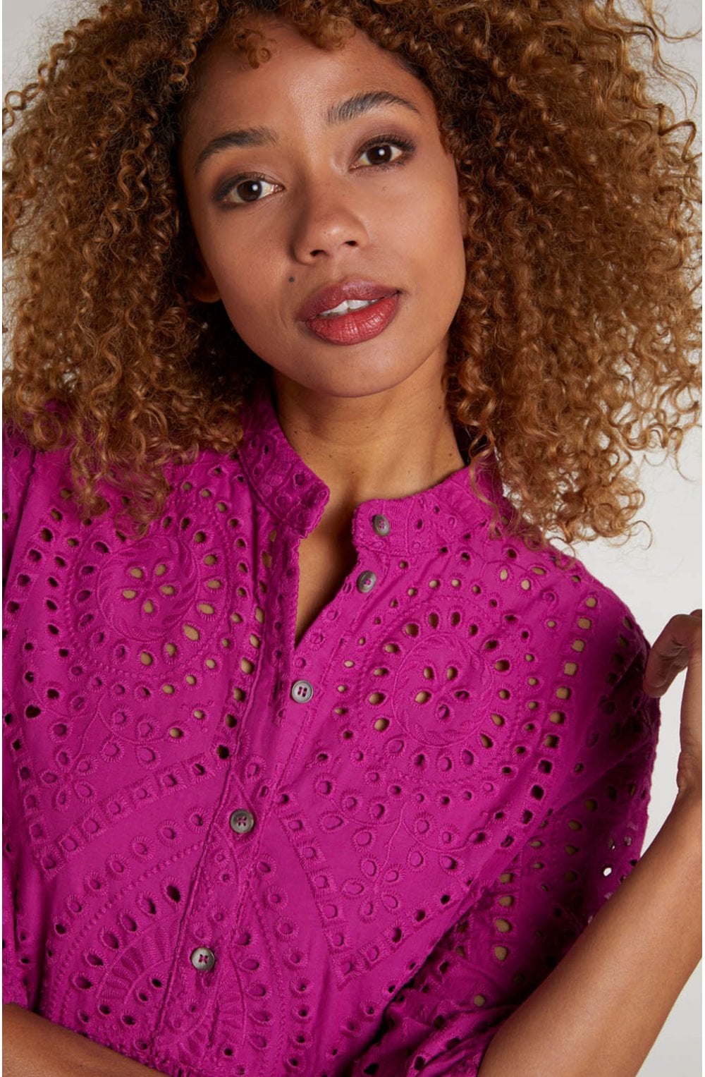Fuchsia Anglaise Dress
