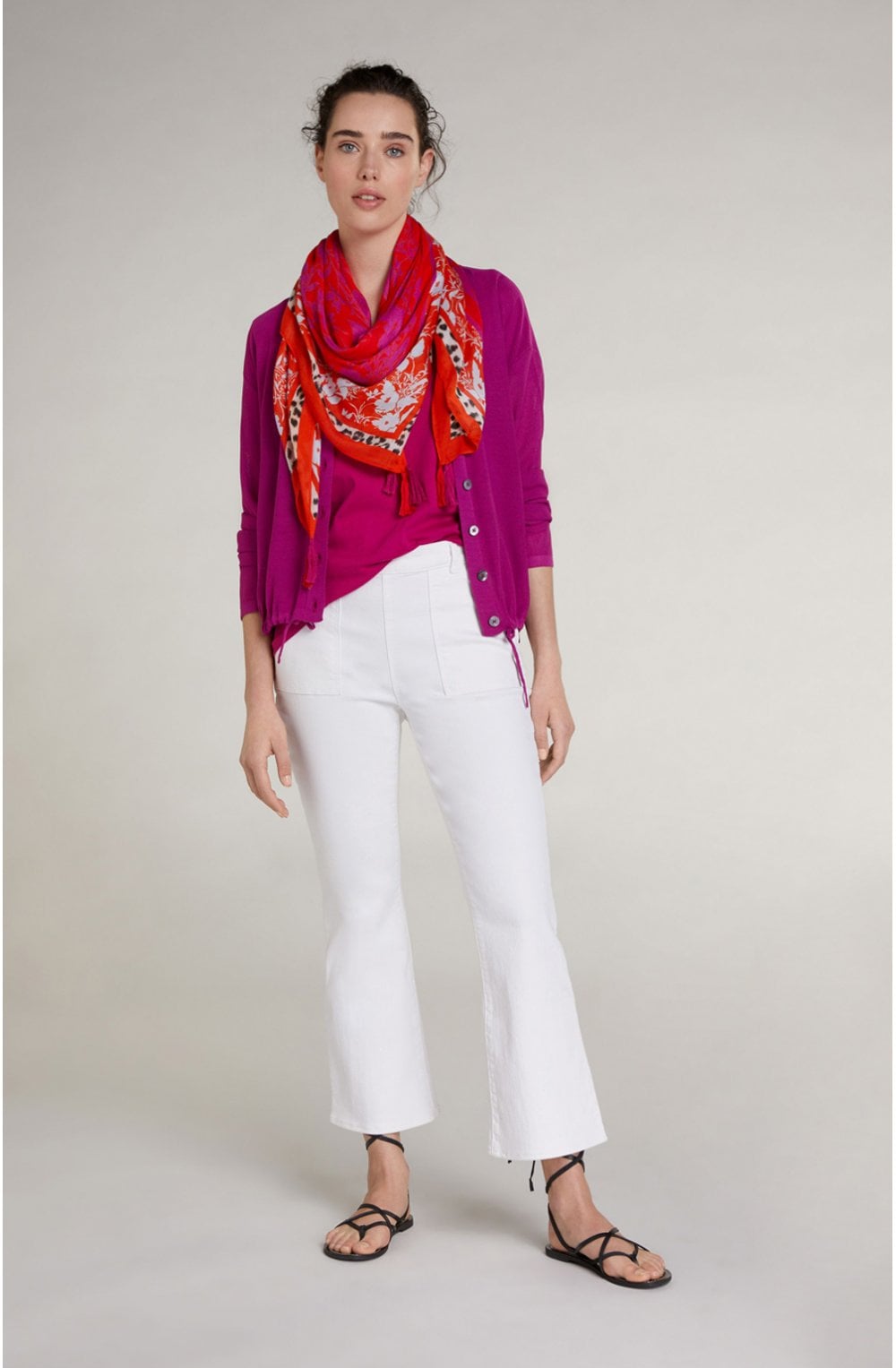 Fuchsia Knit Cardigan