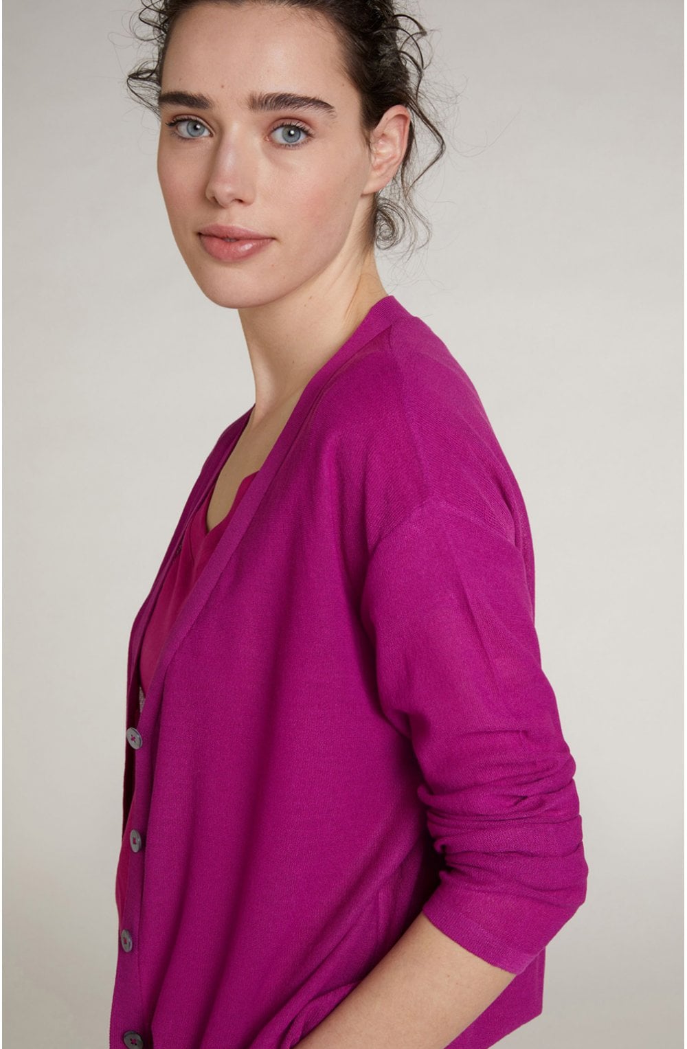 Fuchsia Knit Cardigan