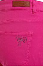 Fuchsia Pink Copped Jeans