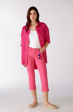 Fuchsia Pink Copped Jeans