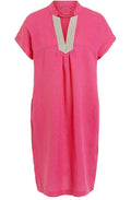 Fuchsia Pink Linen Dress