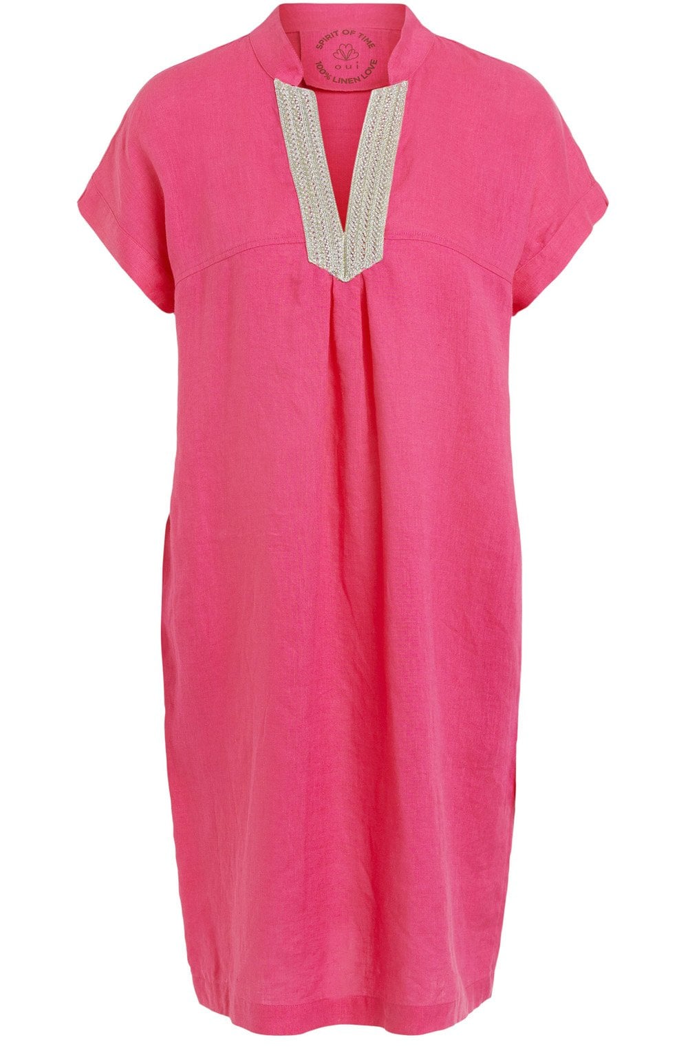 Fuchsia Pink Linen Dress