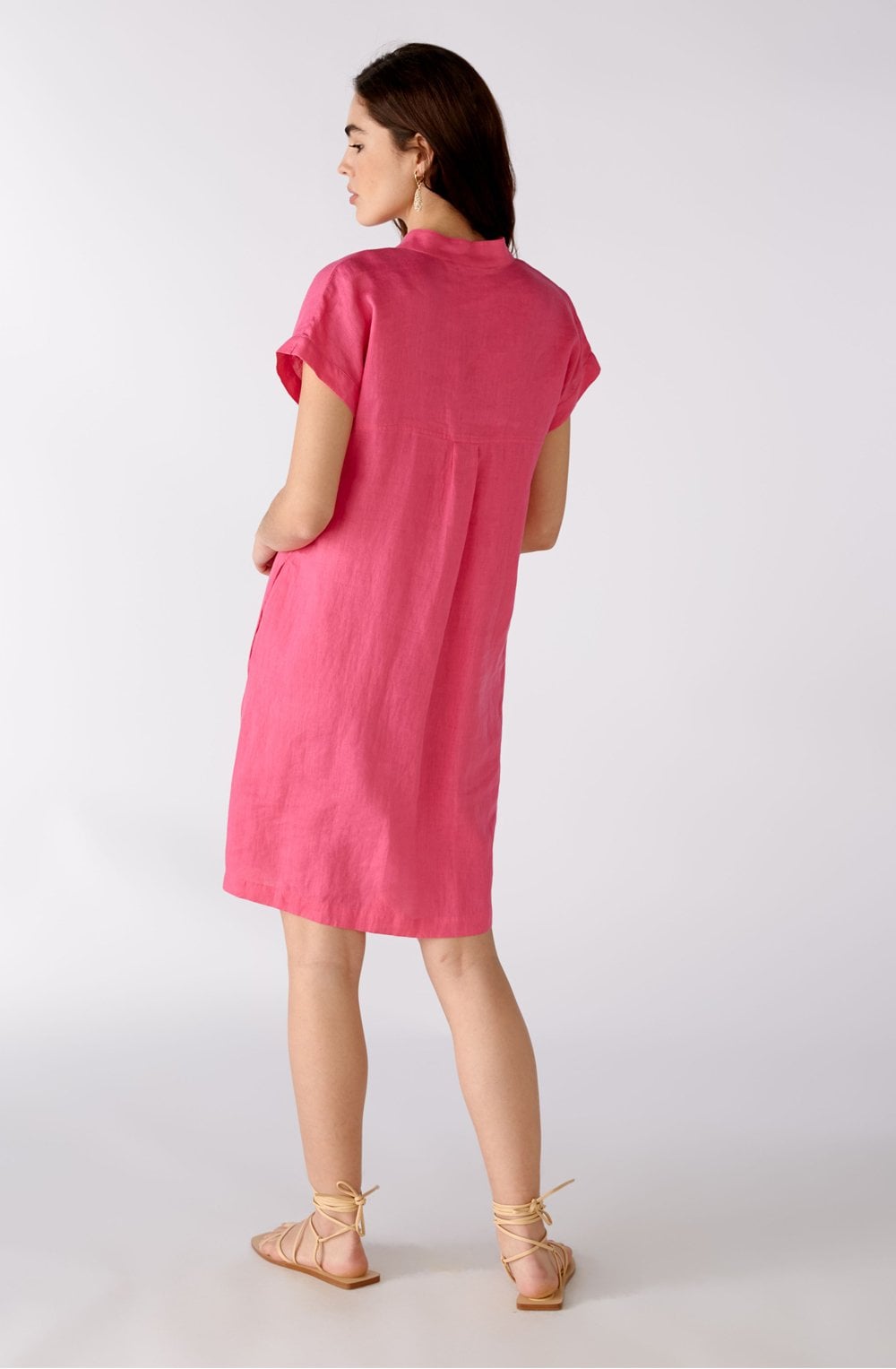 Fuchsia Pink Linen Dress