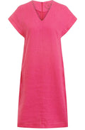 Fuchsia Pink Linen Dress