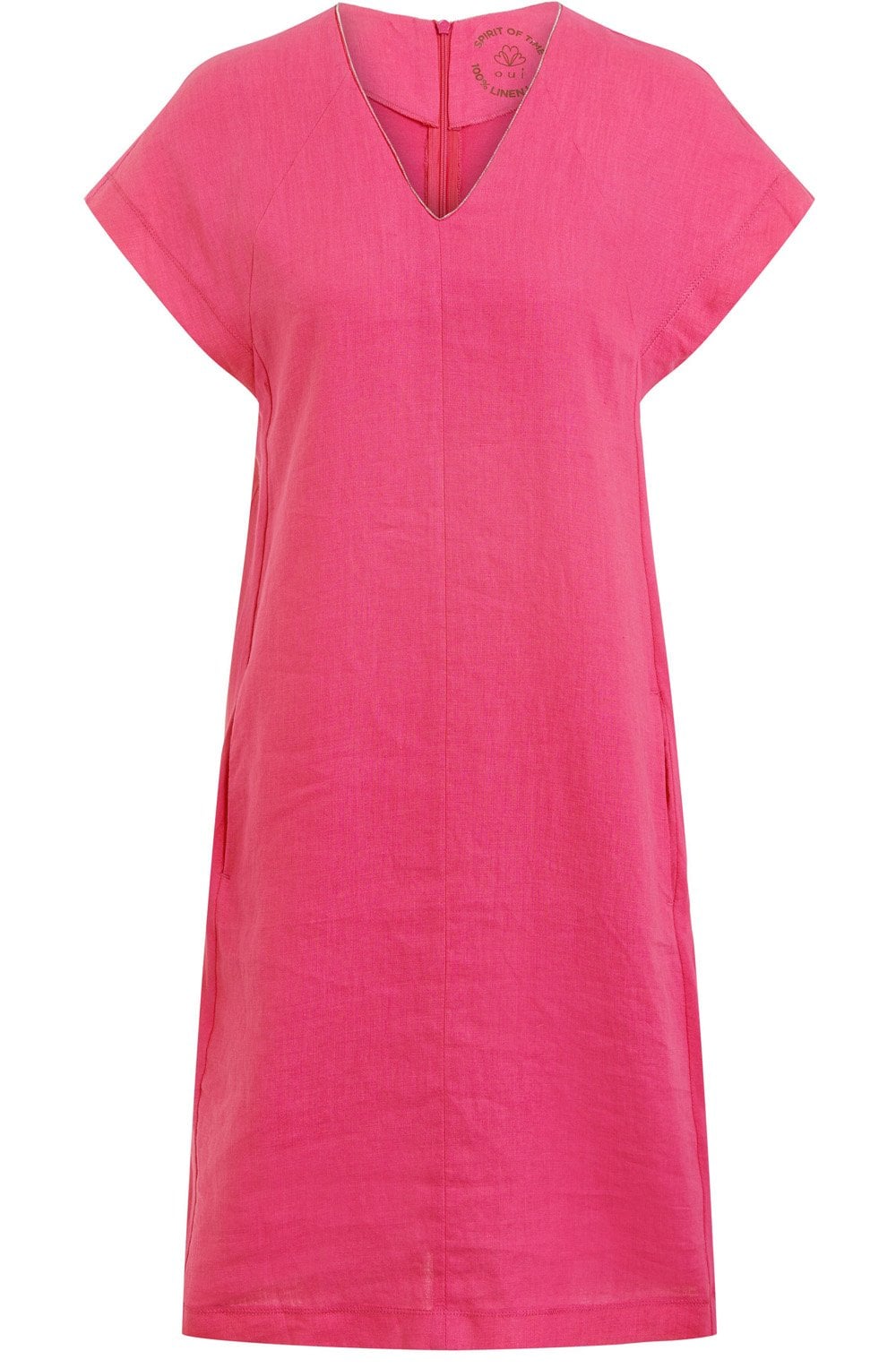 Fuchsia Pink Linen Dress