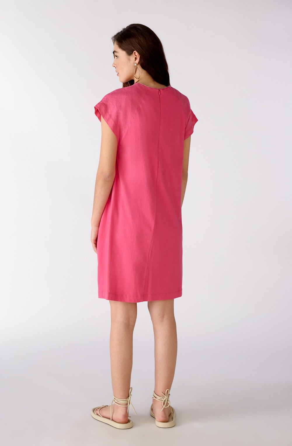 Fuchsia Pink Linen Dress