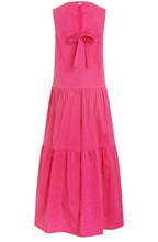 Fuchsia Pink Tiered Maxi Dress