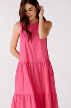 Fuchsia Pink Tiered Maxi Dress