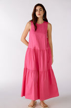 Fuchsia Pink Tiered Maxi Dress