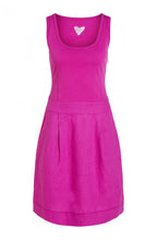 Fuchsia Sleeveless Linen Dress