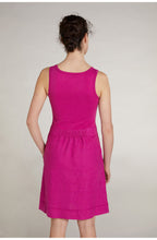 Fuchsia Sleeveless Linen Dress