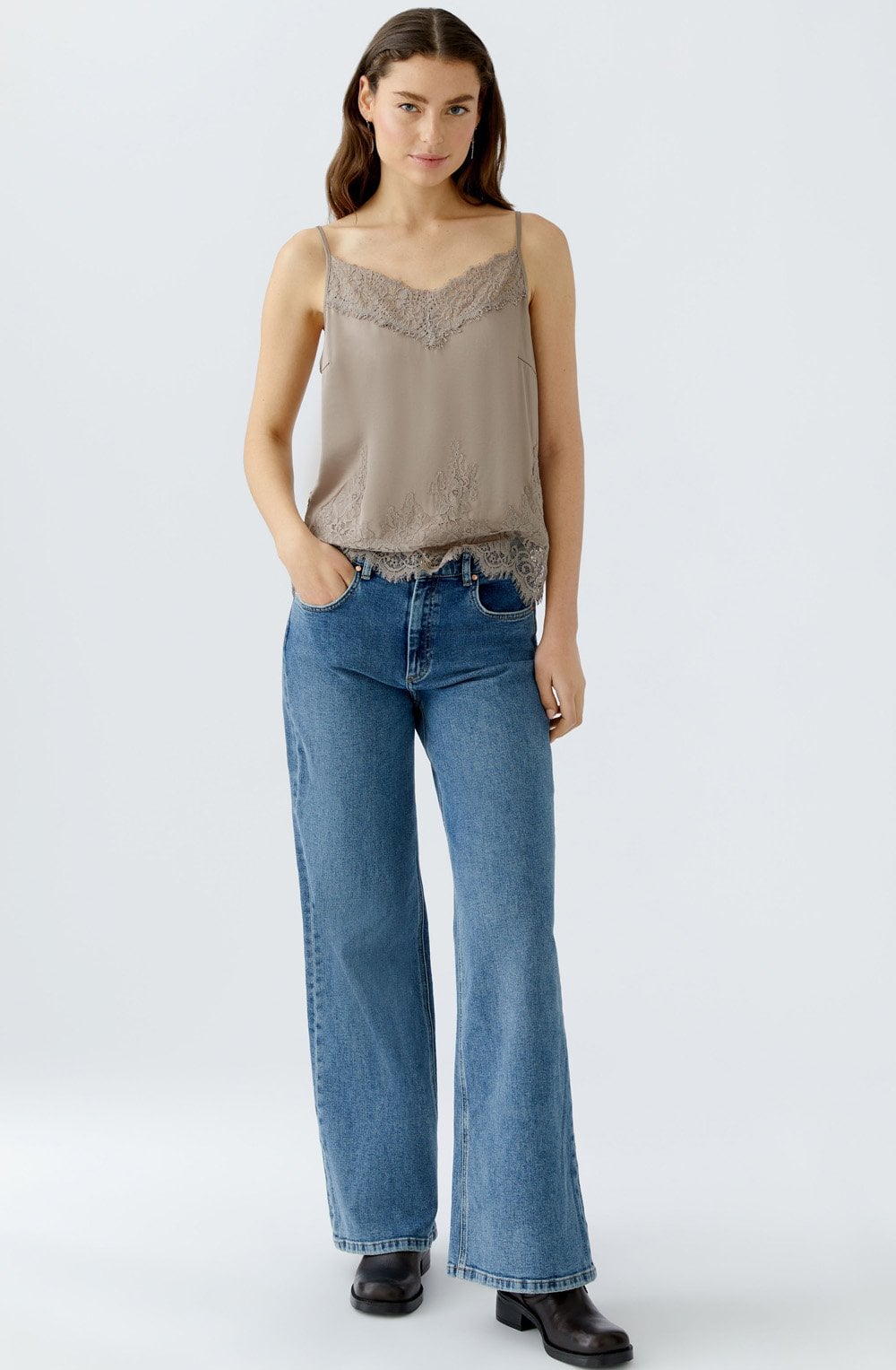 Fungi Lace and Satin Camisole