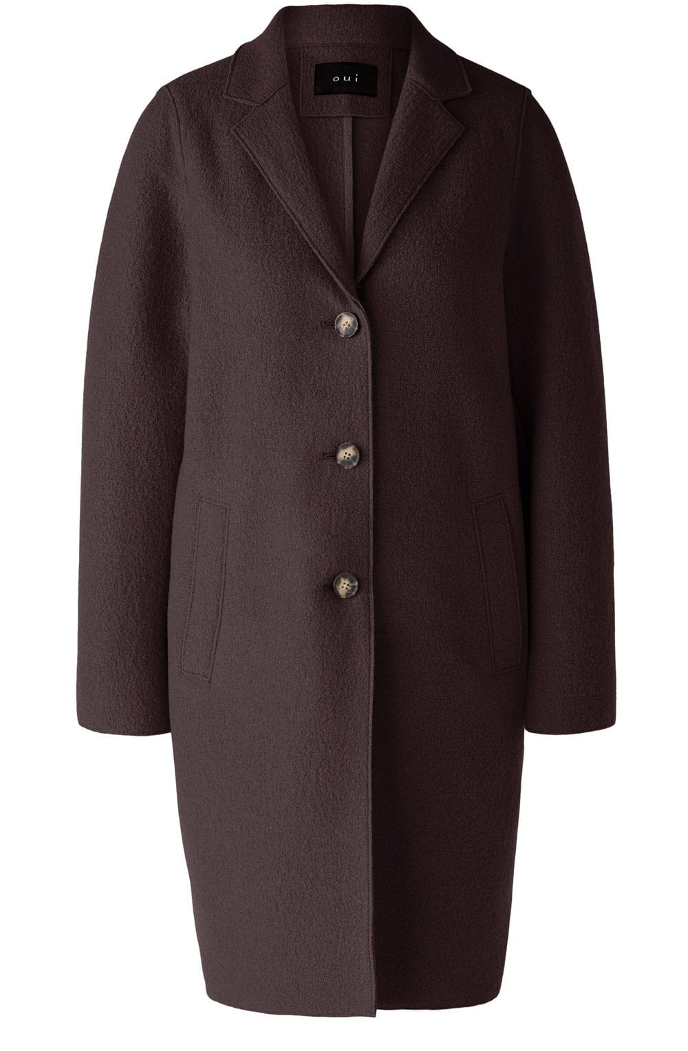 Ganache Boiled Wool Coat