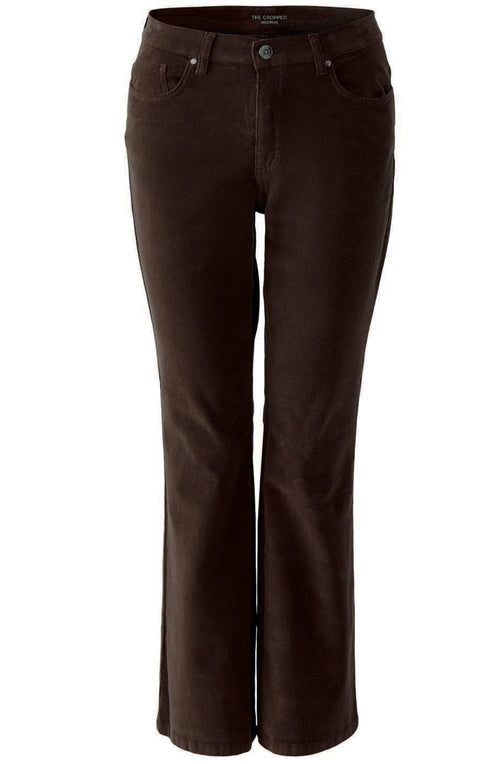 Ganache Brown Velvet Corduroy Baxtor Jeggings