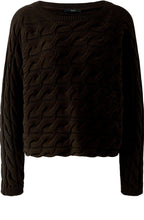 Ganache Cable Knit Boxy Jumper