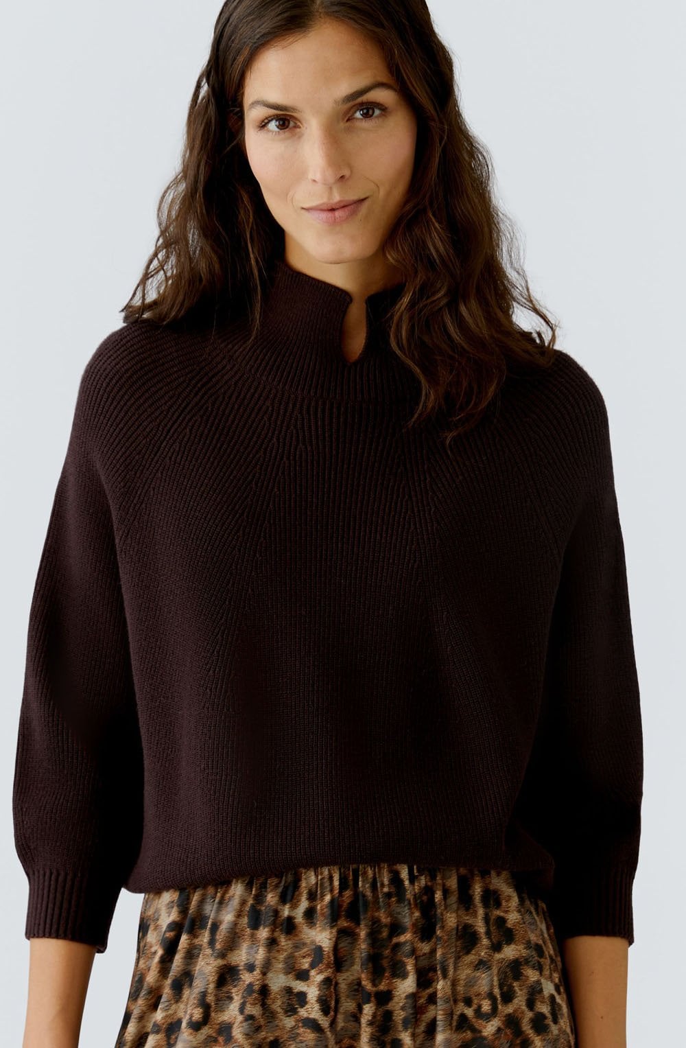 Ganache Ribbed Knit Cropped Jumper