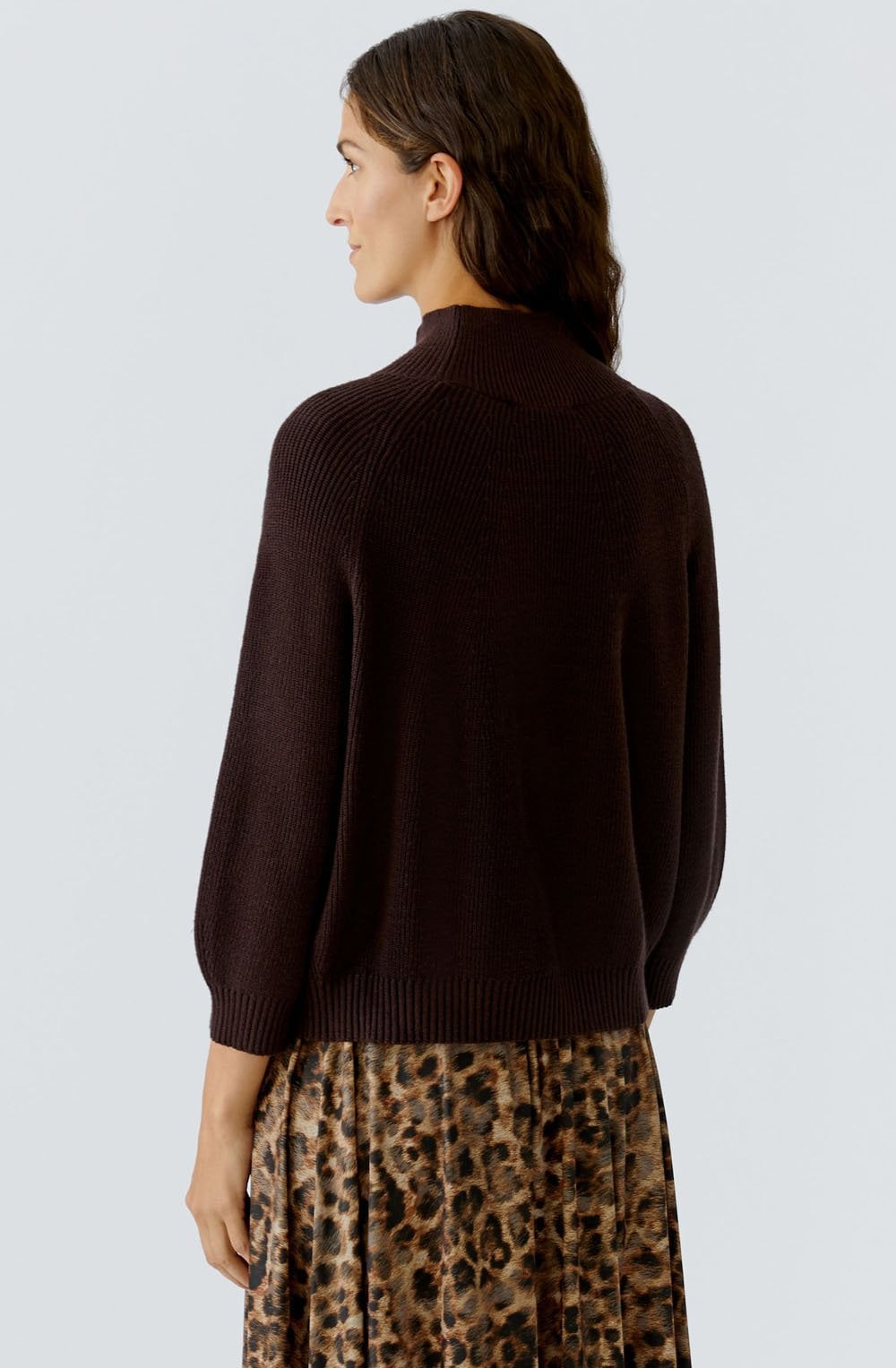 Ganache Ribbed Knit Cropped Jumper