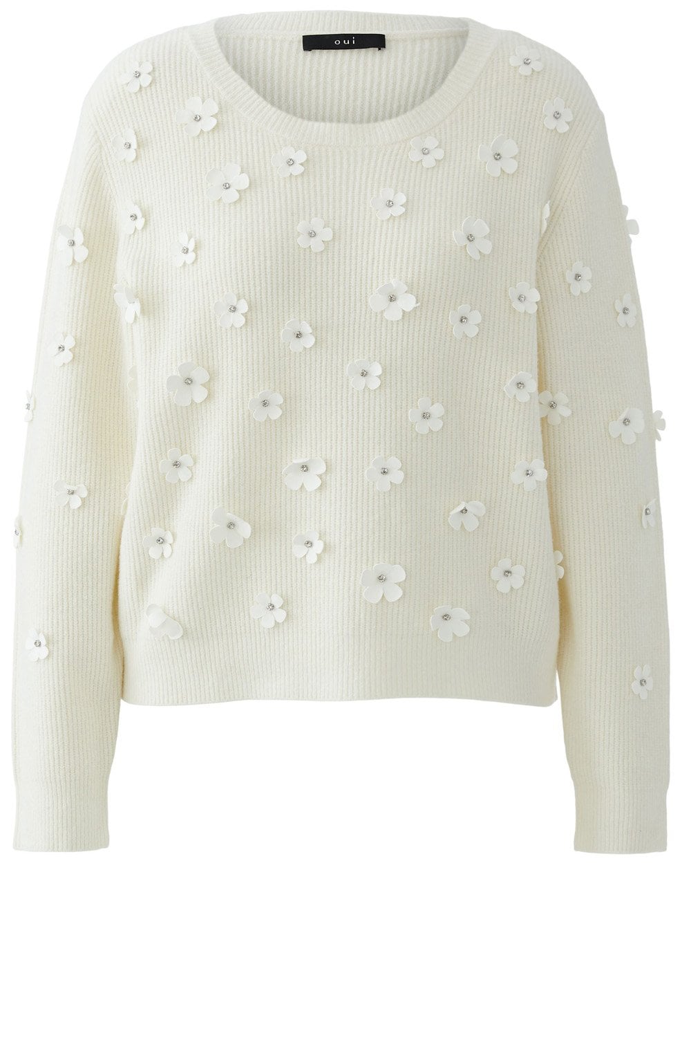 Gardenia Appliqued Flowers Jumper