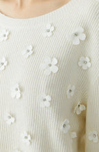 Gardenia Appliqued Flowers Jumper