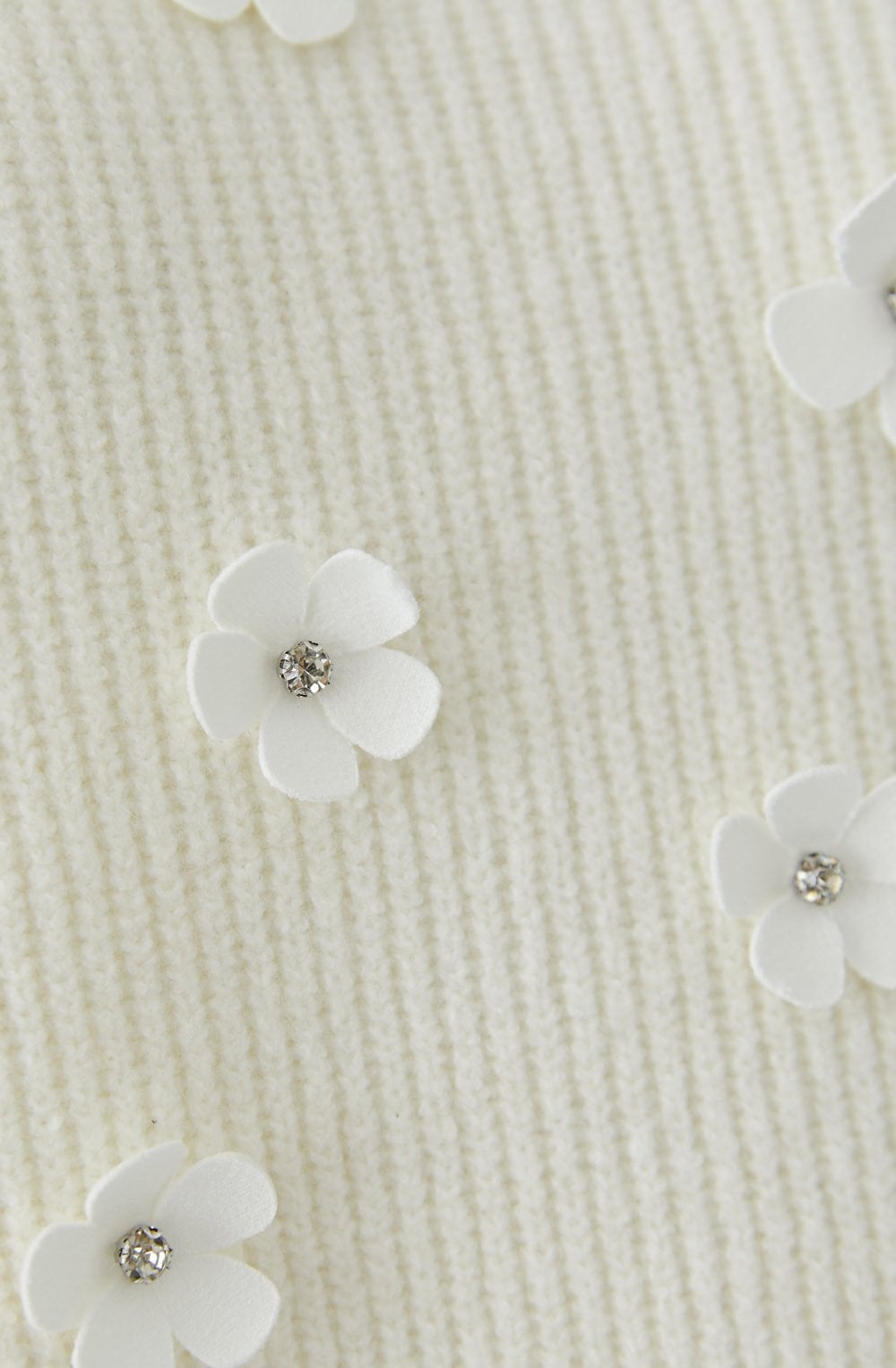Gardenia Appliqued Flowers Jumper