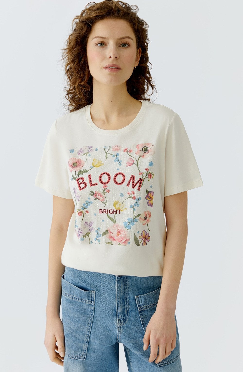 Gardenia Bloom and Bright Droplet T Shirt