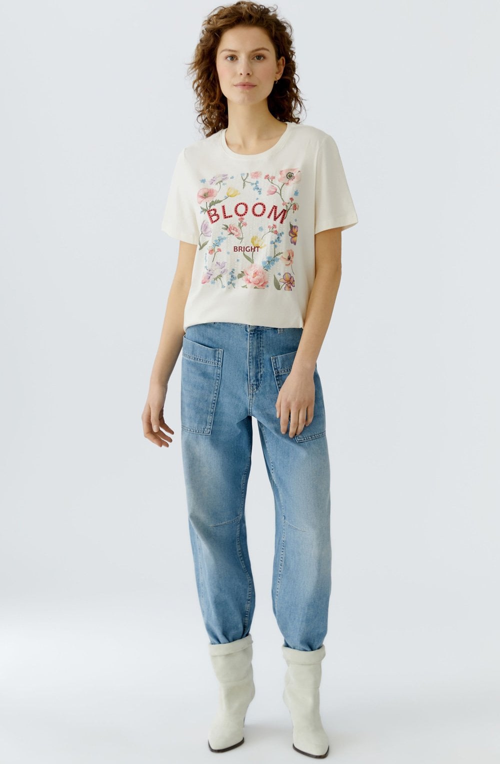 Gardenia Bloom and Bright Droplet T Shirt