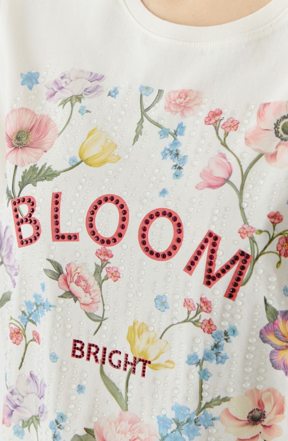 Gardenia Bloom and Bright Droplet T Shirt