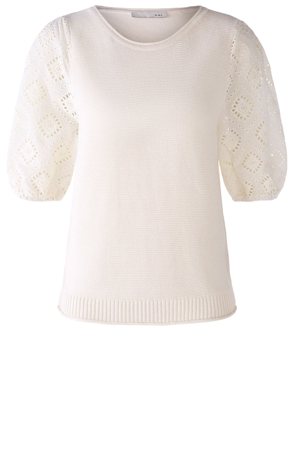 Gardenia Broderie Anglaise Sleeved Top