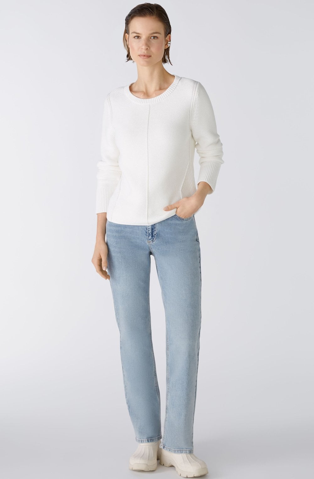 Gardenia Contrast Knit Jumper