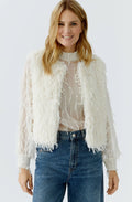 Gardenia Feather Look Waistcoat