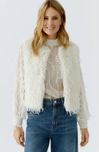 Gardenia Feather Look Waistcoat