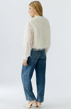 Gardenia Feather Look Waistcoat