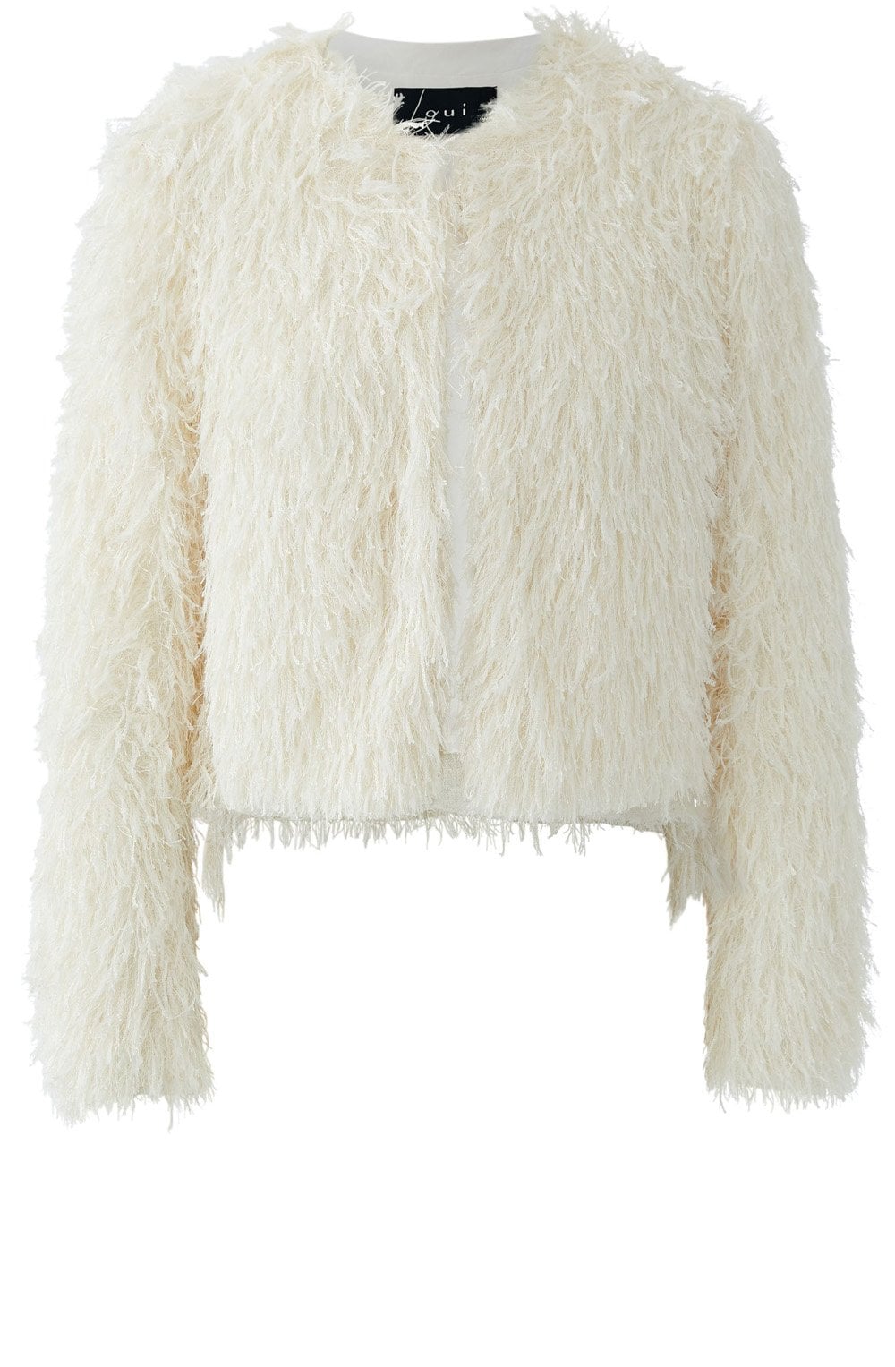 Gardenia Feathered Knit Jacket