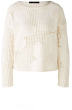 Gardenia Floral Open Knit Jumper