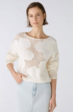 Gardenia Floral Open Knit Jumper