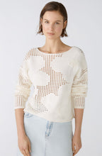 Gardenia Floral Open Knit Jumper