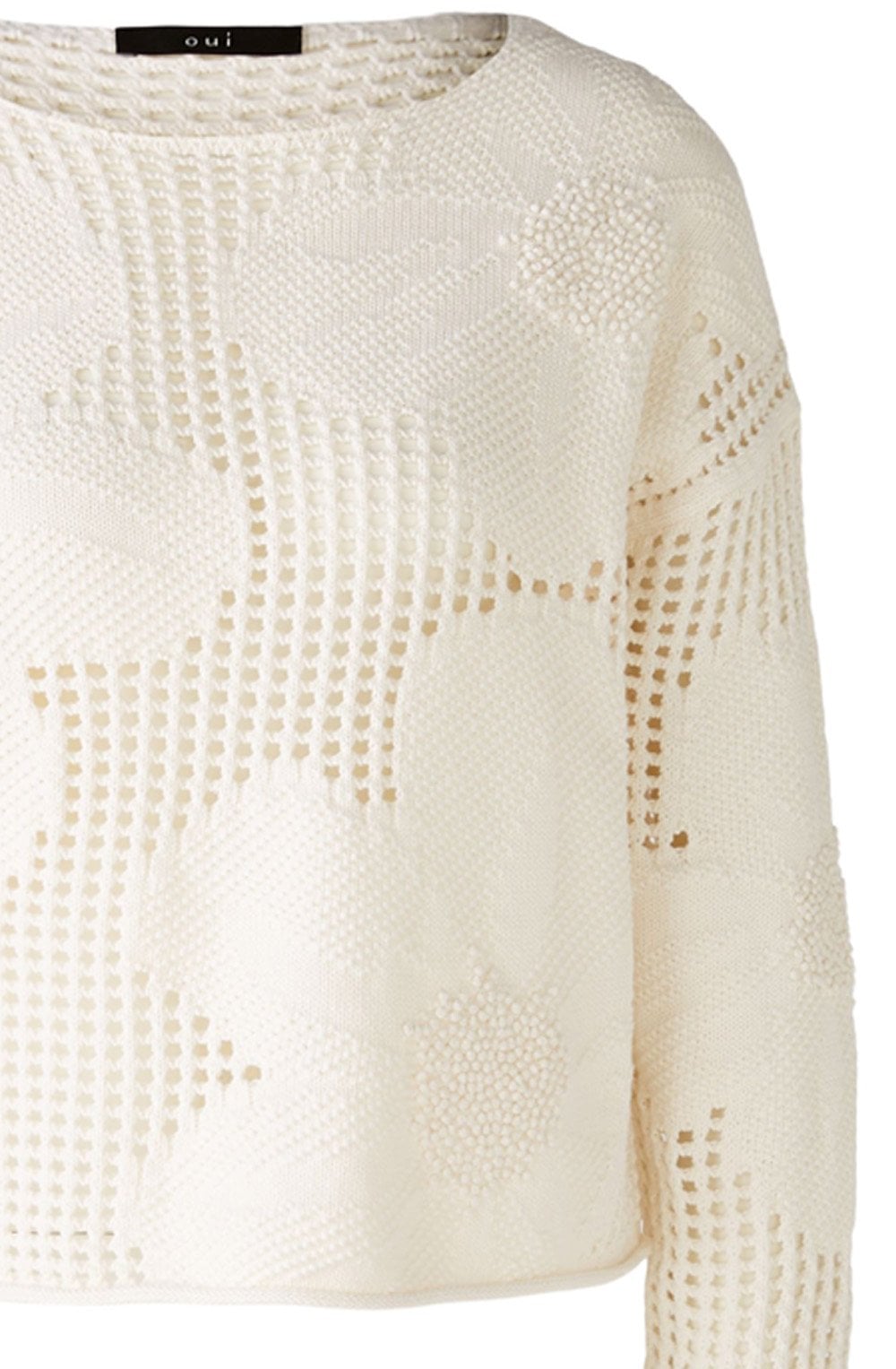 Gardenia Floral Open Knit Jumper
