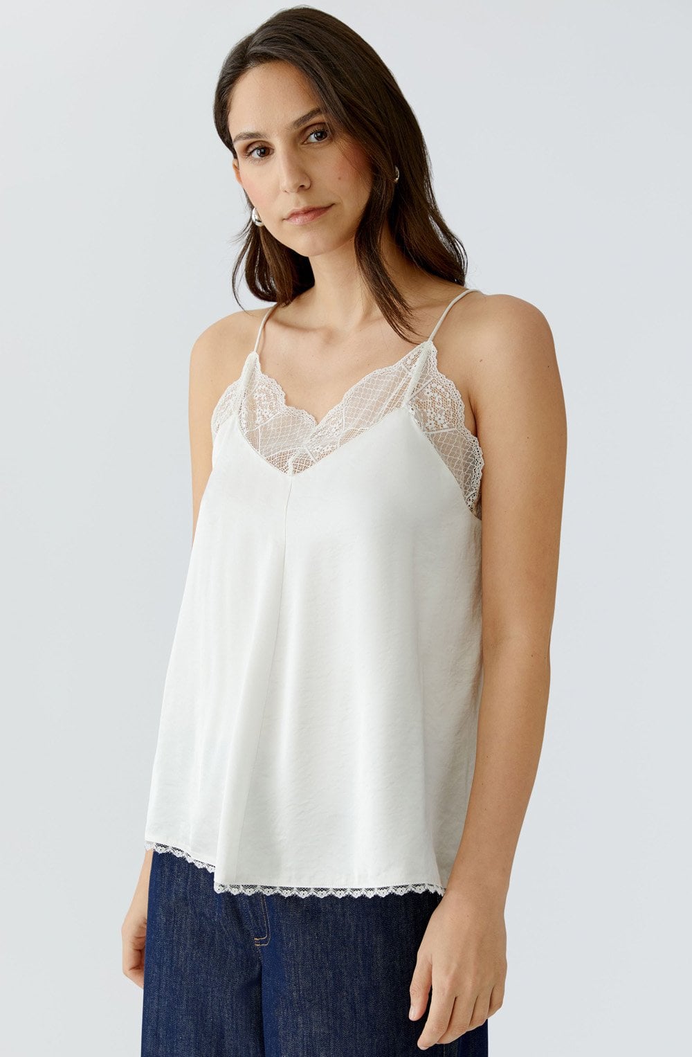 Gardenia Lace and Satin Camisole