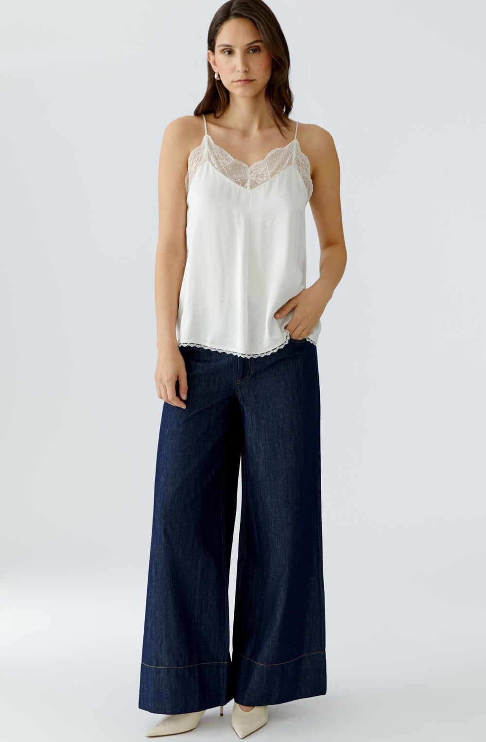 Gardenia Lace and Satin Camisole