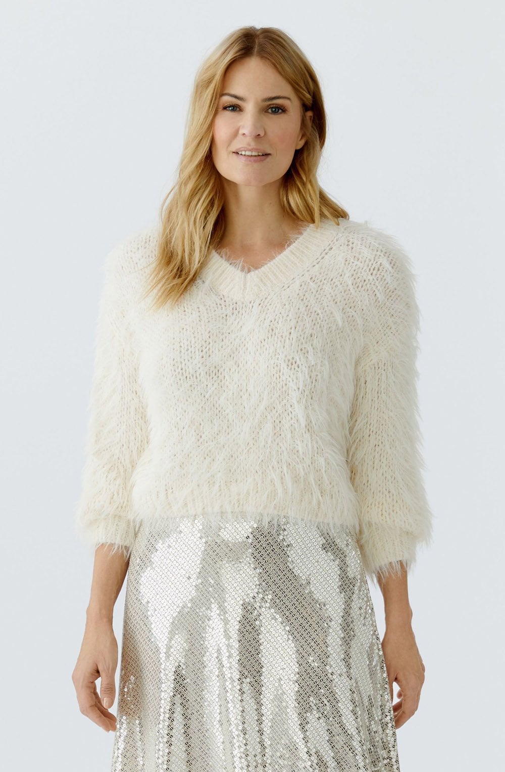 Gardenia Long Haired Boucle Jumper